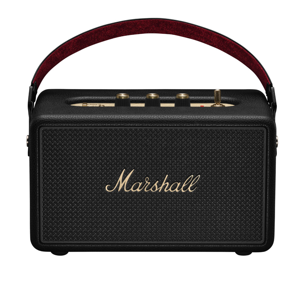Kilburn III Portable Bluetooth Speaker in Black & Brass