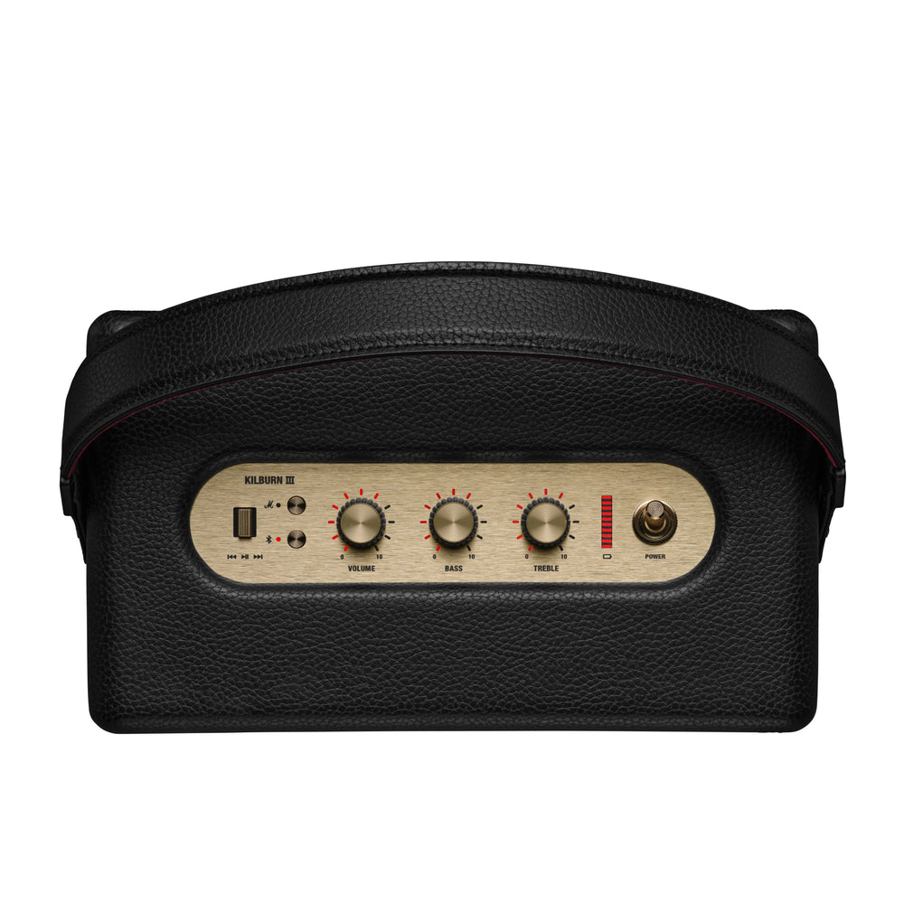 Kilburn III Portable Bluetooth Speaker in Black & Brass