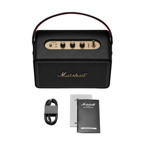 Kilburn III Portable Bluetooth Speaker in Black & Brass