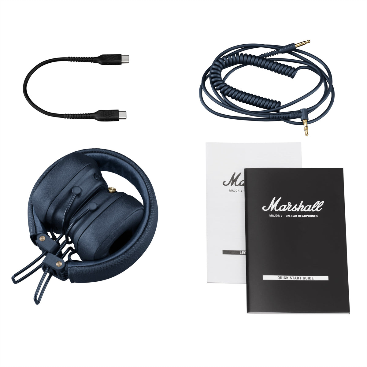 Major V On-Ear Bluetooth Headphones in Midnight Blue