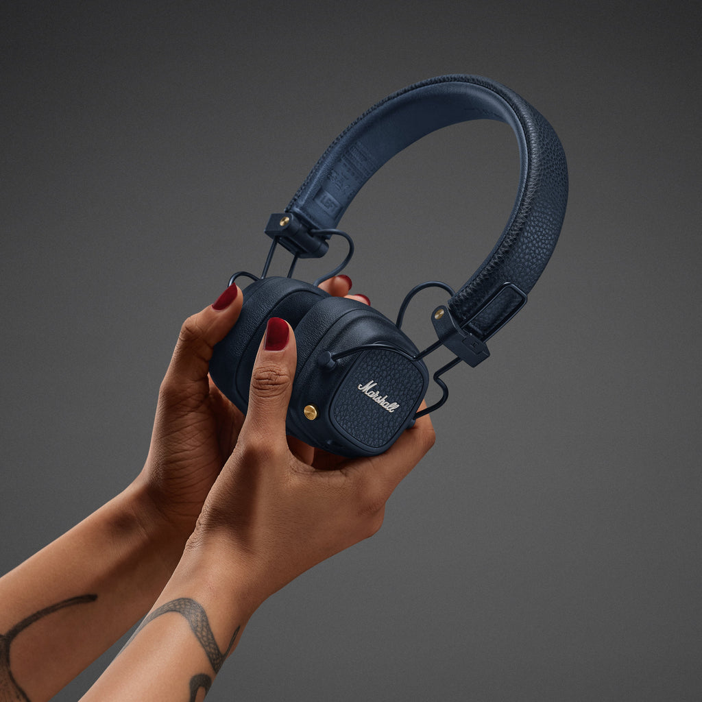 Major V On-Ear Bluetooth Headphones in Midnight Blue