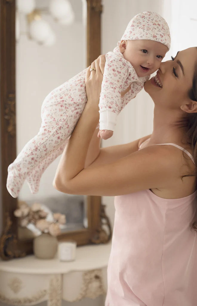 100% Pima Cotton Dorset Floral Baby Hat