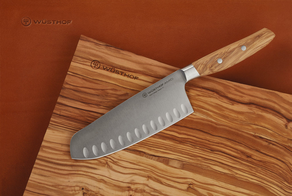 7" Amici Hollow Edge Rotoku Santoku Knife