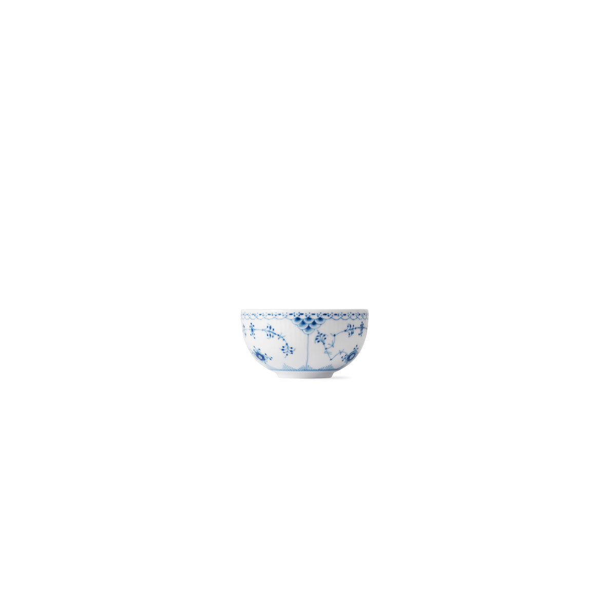 Blue Fluted Half Lace Rice Bowl