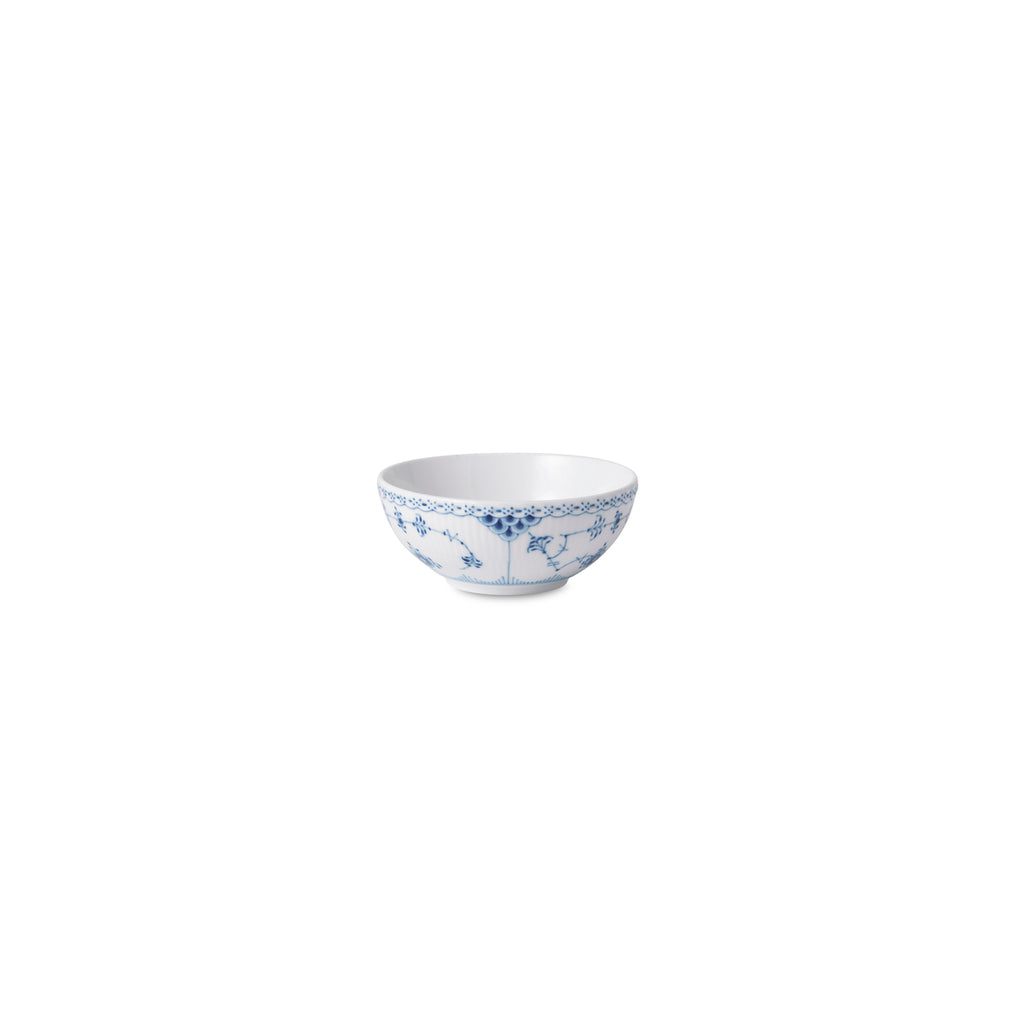 Blue Fluted Half Lace Deep Bowl