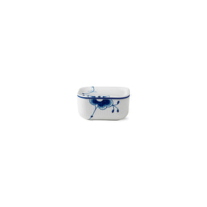 Blue Fluted Mega Butter Jar With Lid 5"