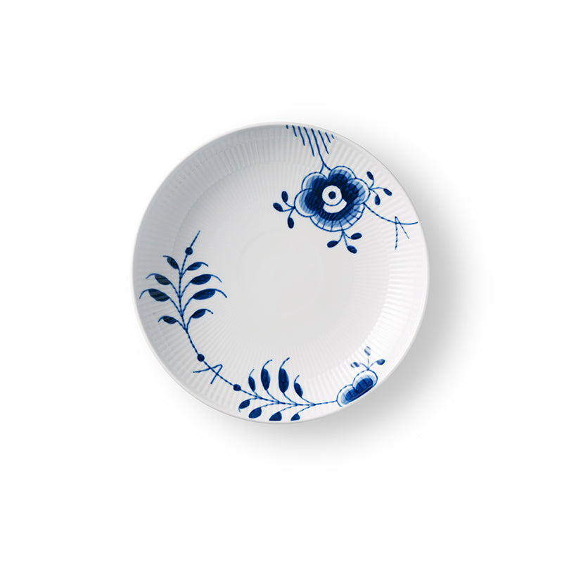 Blue Fluted Mega Shallow Bowl 9.75"