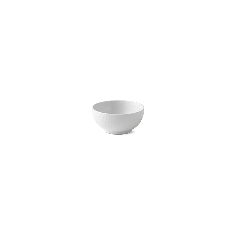 White Fluted Bowl 47cl 15.9oz, 13cm 5.12"