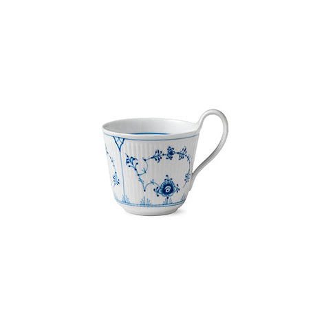 Blue Fluted Plain High Handle Mug 11 Oz