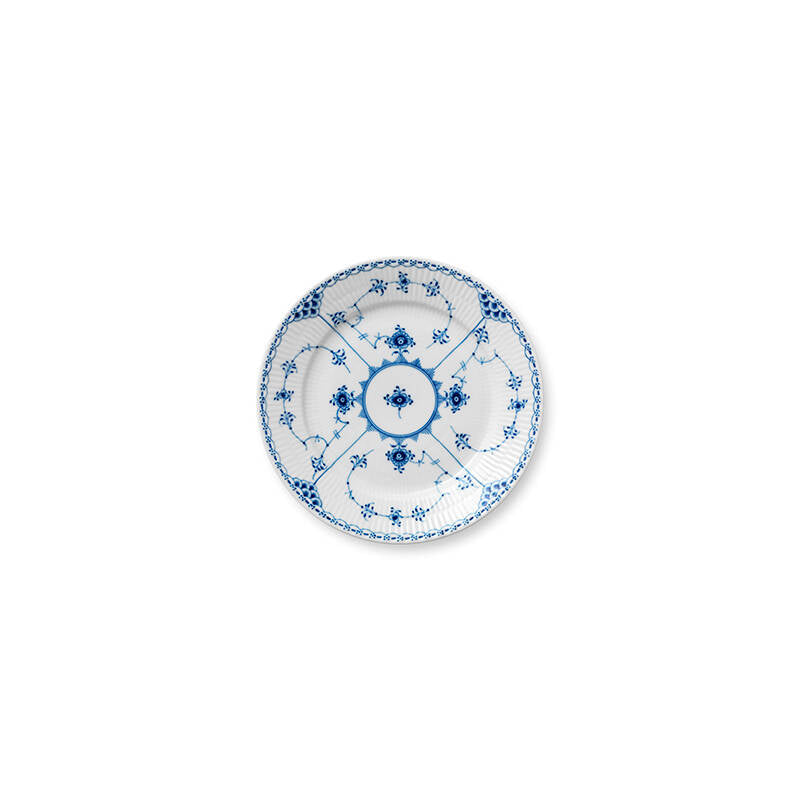 Blue Fluted Half Lace Plate, 8.7"