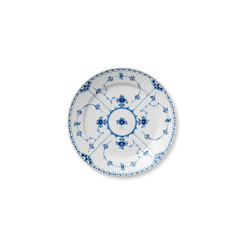 Blue Fluted Half Lace Dinner Plate 10.75"