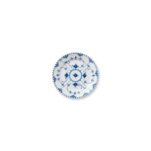 Blue Fluted Full Lace Dessert Plate 7.5"