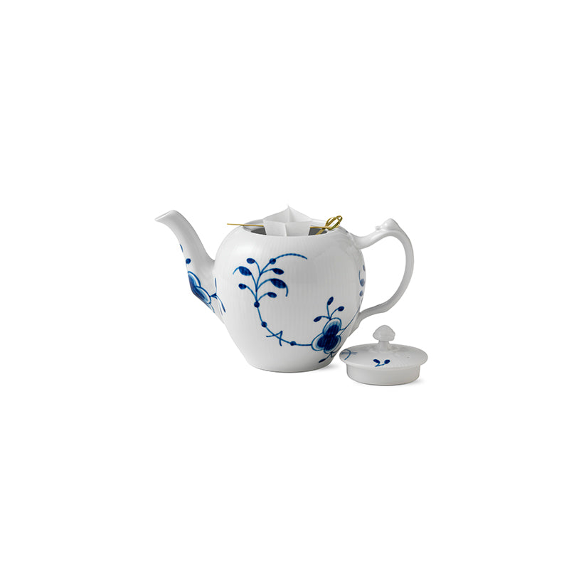 Blue Fluted Mega Teapot 100cl 1qt