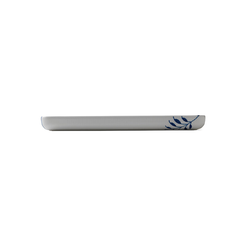 Blue Fluted Mega Oblong Dish 14"