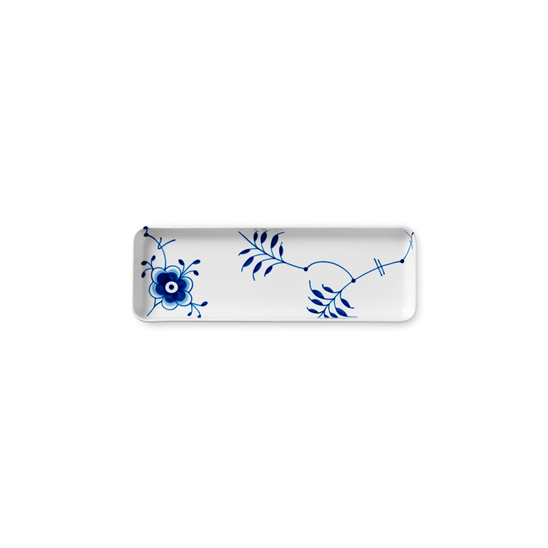 Blue Fluted Mega Oblong Dish 14"