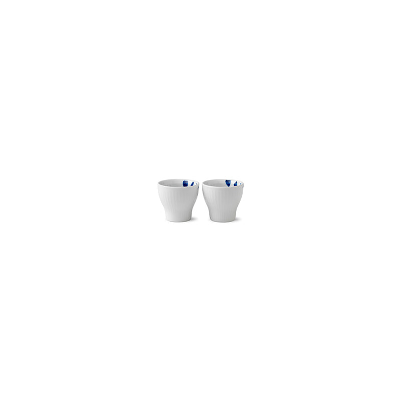 Blue Fluted Mega Egg Cup S/2 2"