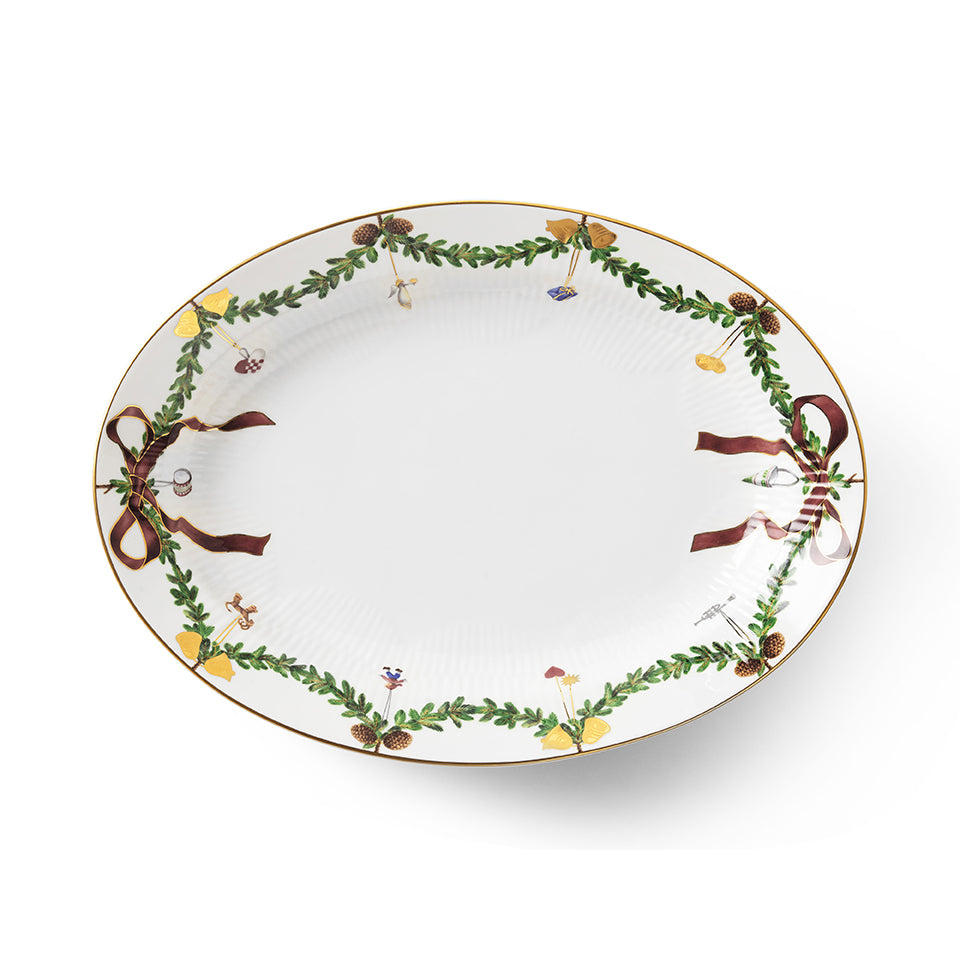 Star Fluted Dish Oval, 13.4"