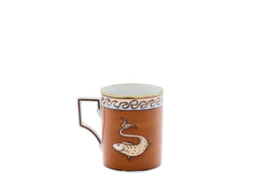Ill Viaggio Di Nettuno Luna Mug in Brown & Light Blue