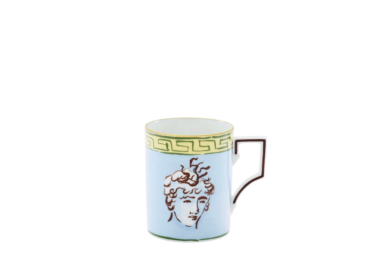Ill Viaggio Di Nettuno Luna Mug in Light Blue & Yellow