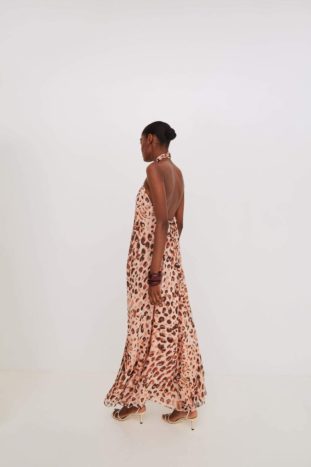 Marion Dress in Cheetah Blush