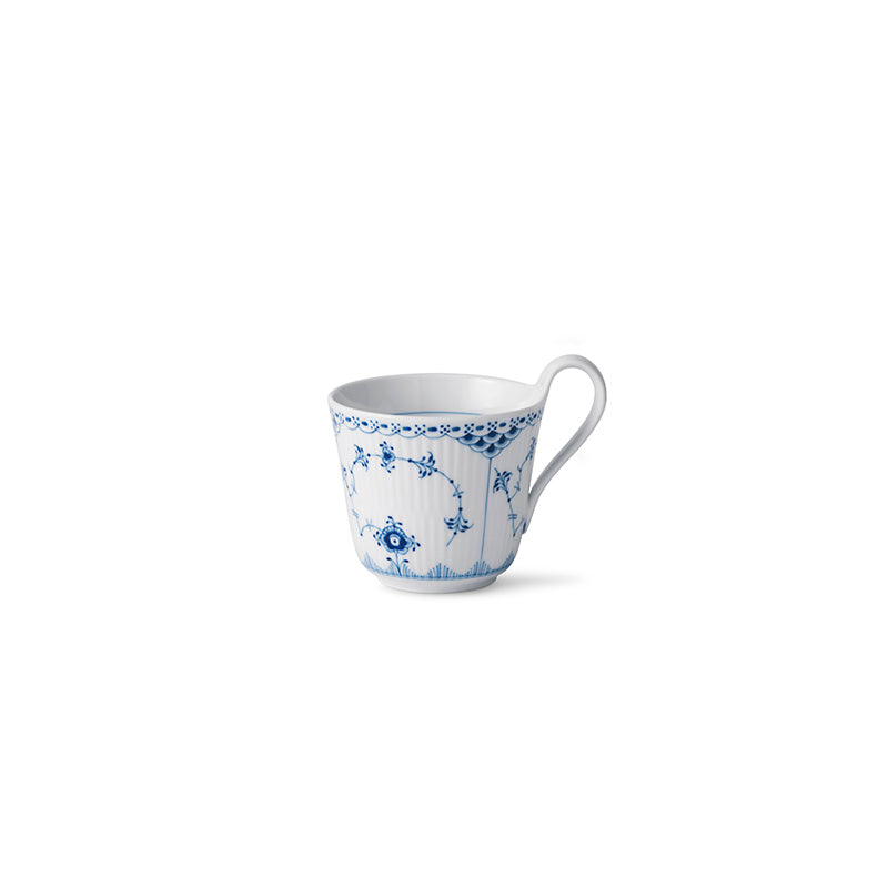 Blue Fluted Half Lace Hi Handle Mug 11Oz
