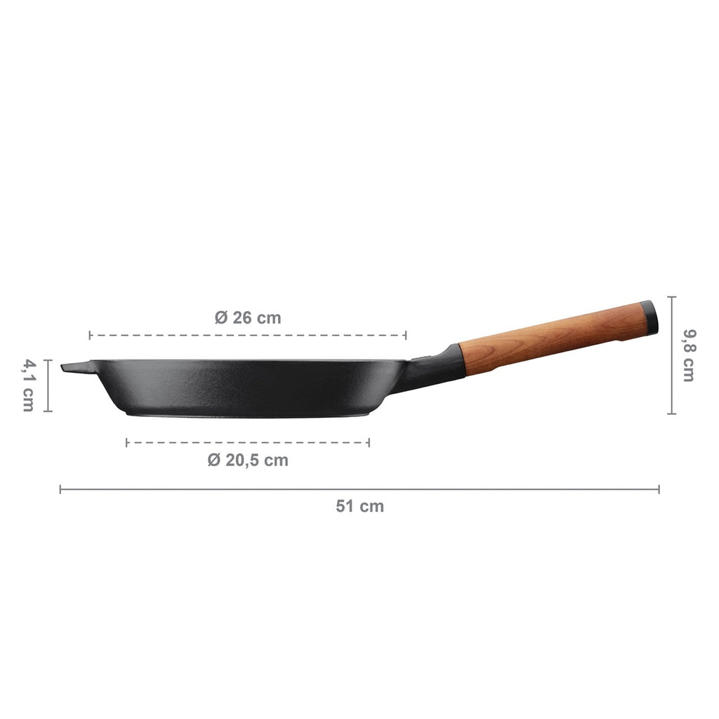 Norden Cast Iron Grill Pan, 10.24"