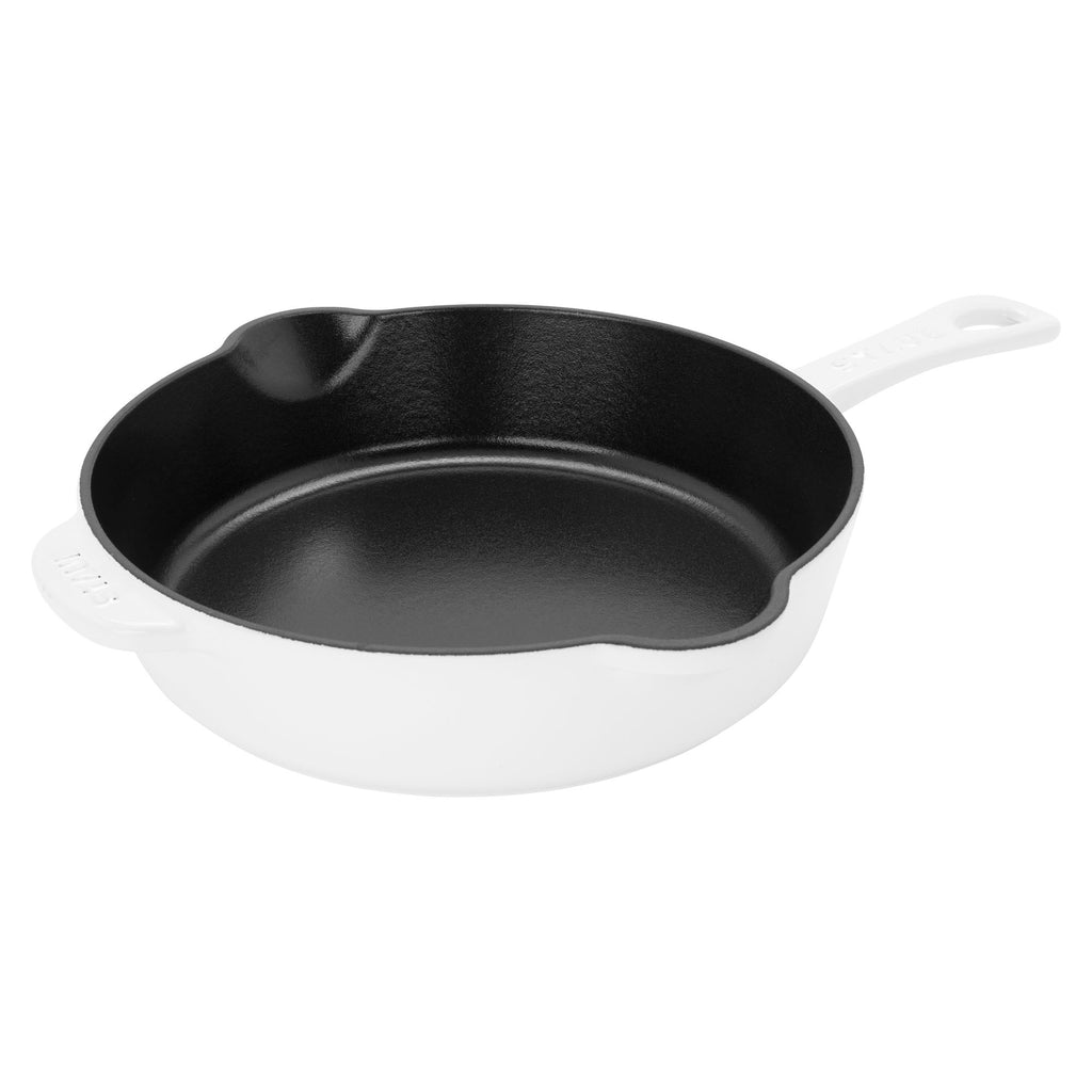 Cast Iron 8.5-inch Traditional Deep Skillet in White