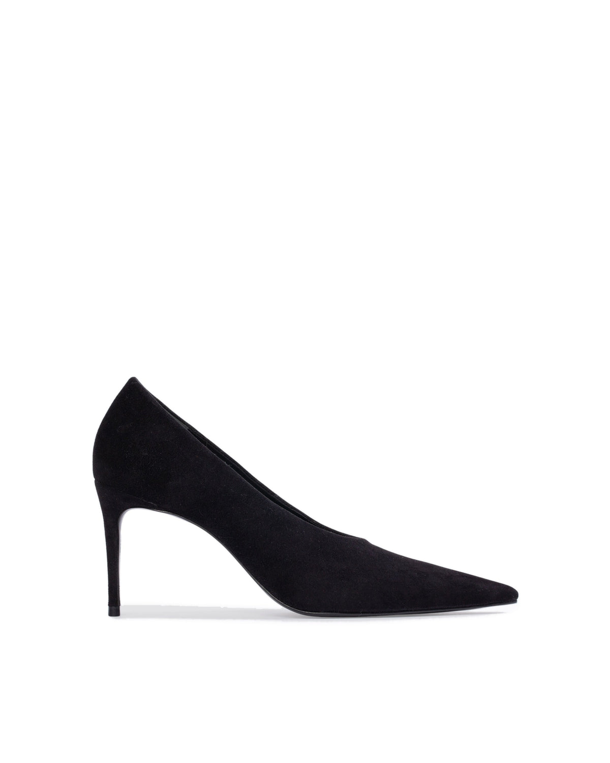 Jona 80 Pump in Black Suede