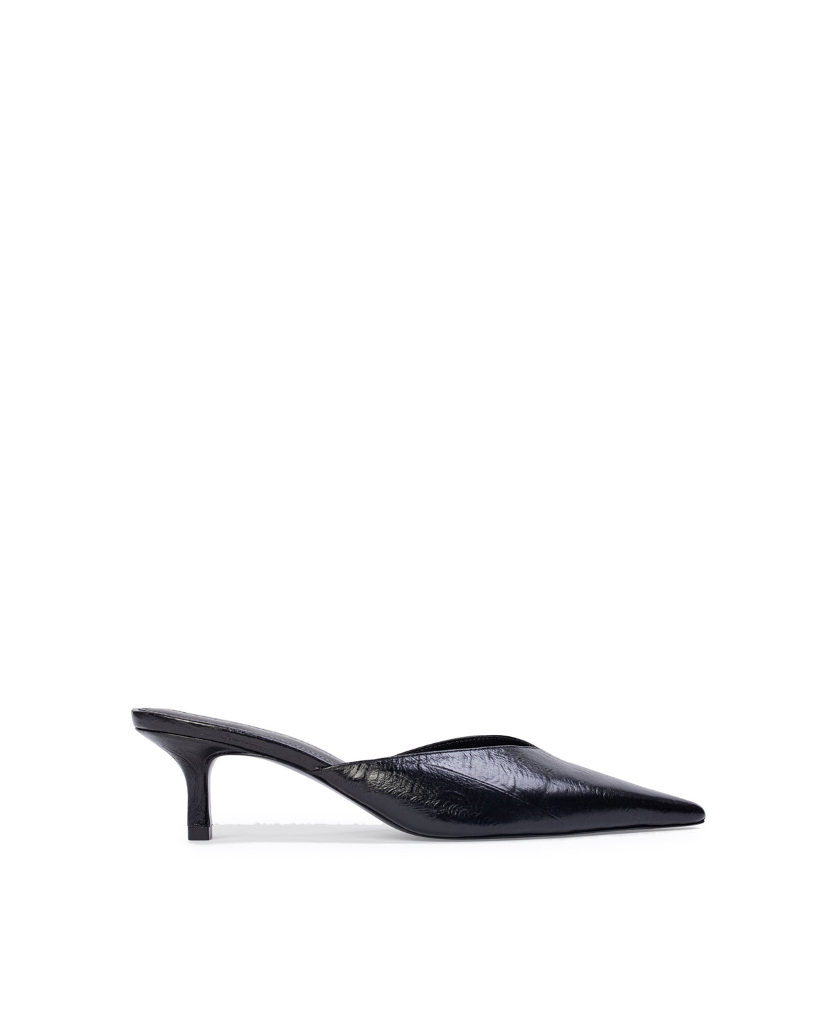Analisa 50 Mule in Black Eel Printed Leather