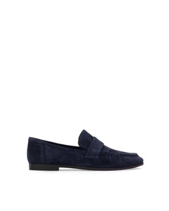 Arrow Loafer in Midnight Blue Kid Suede