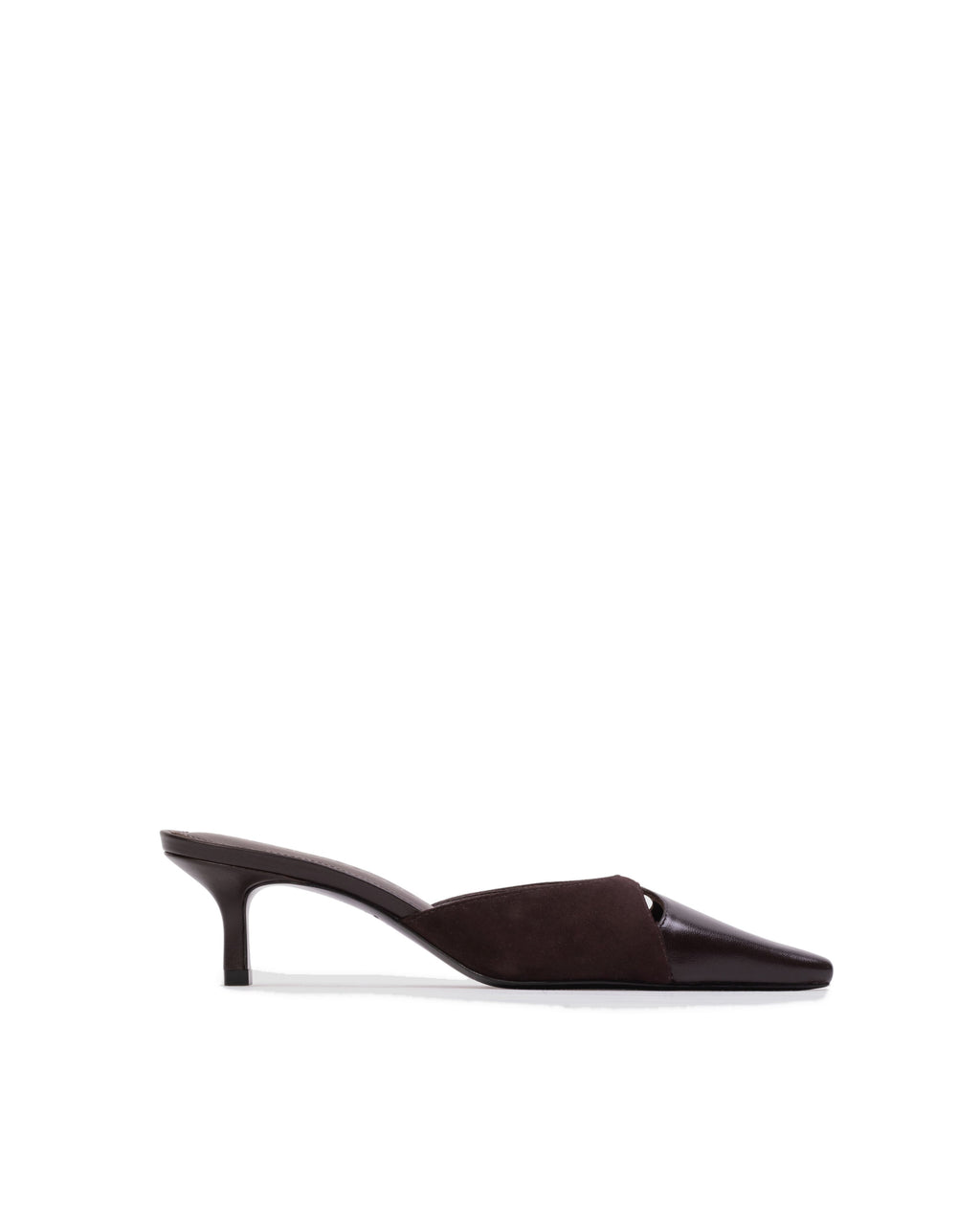 Rue 50 Mule in Hot Fudge Leather / Hot Fudge Suede