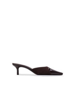 Rue 50 Mule in Hot Fudge Leather / Hot Fudge Suede