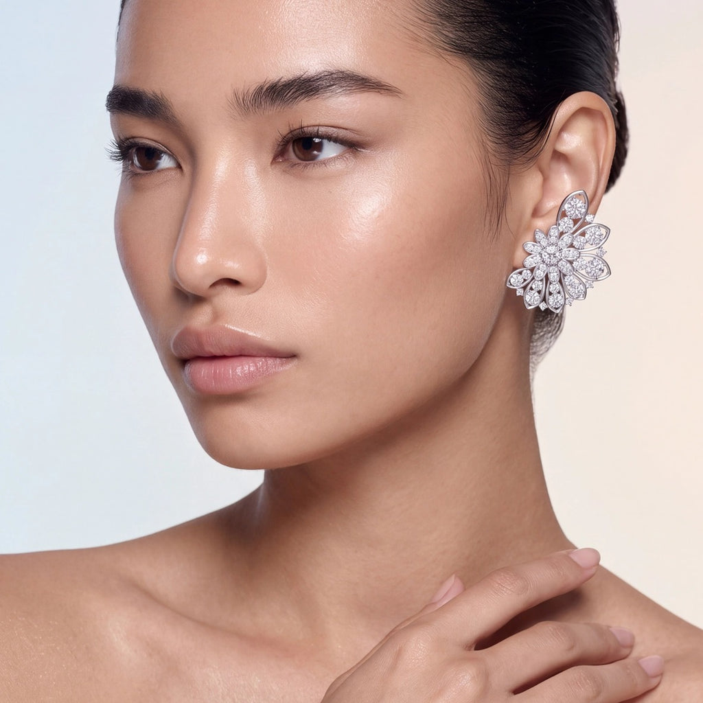 Diamond Pinecone Earrings