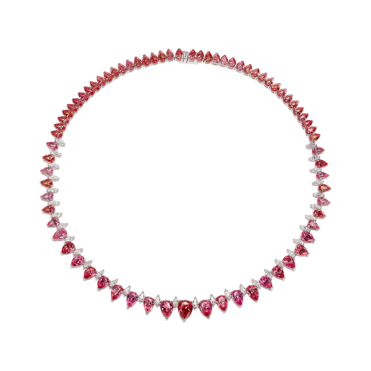 Padparadscha Infinity Necklace