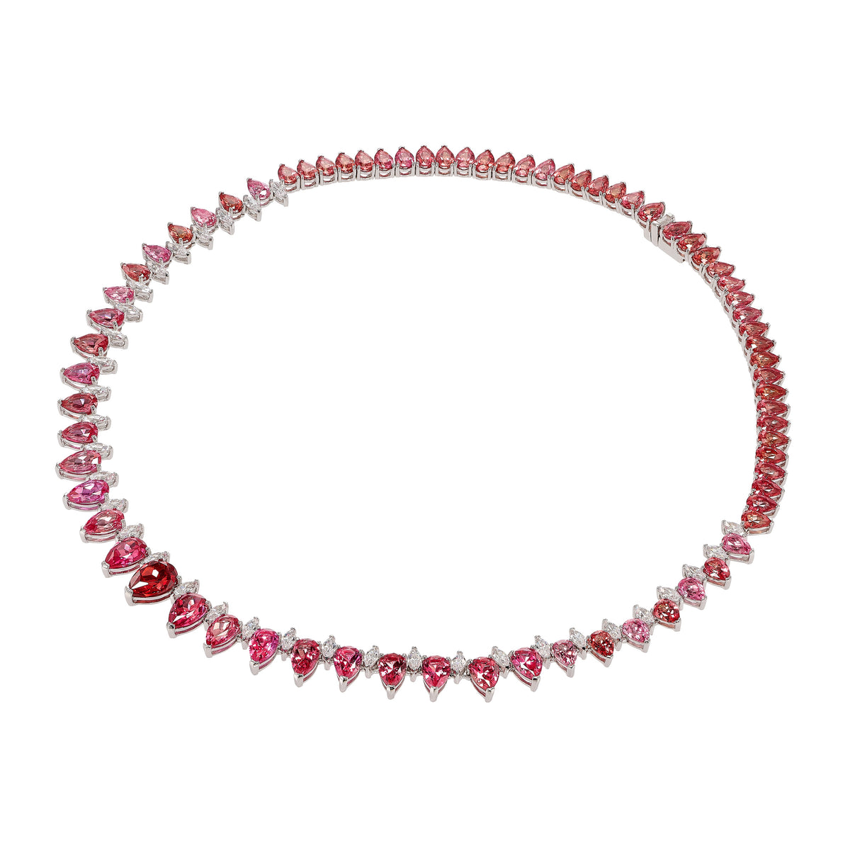 Padparadscha Infinity Necklace