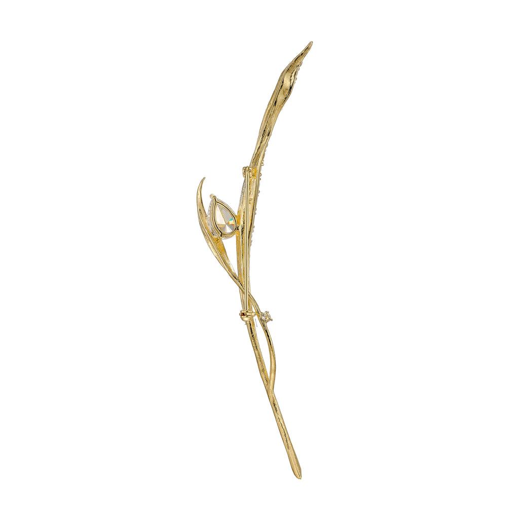Diamond Blades of Grass Brooch