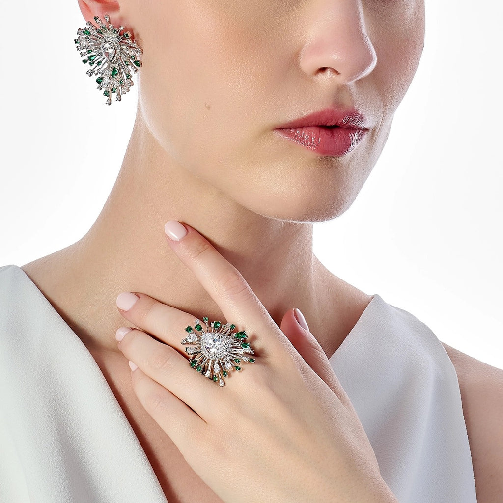 Emerald Mycelia Earrings