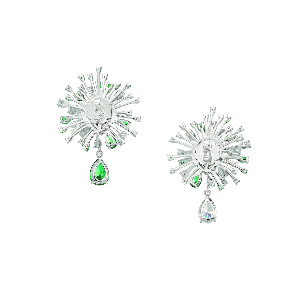 Emerald Mycelia Drop Earrings