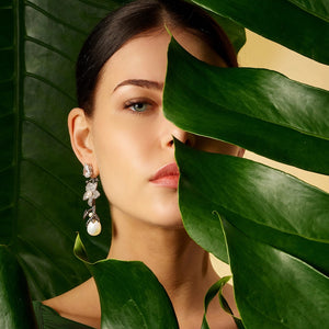 Cyclamen Pearl Earrings