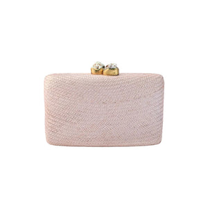 Jen Clutch with White Stone in Pink