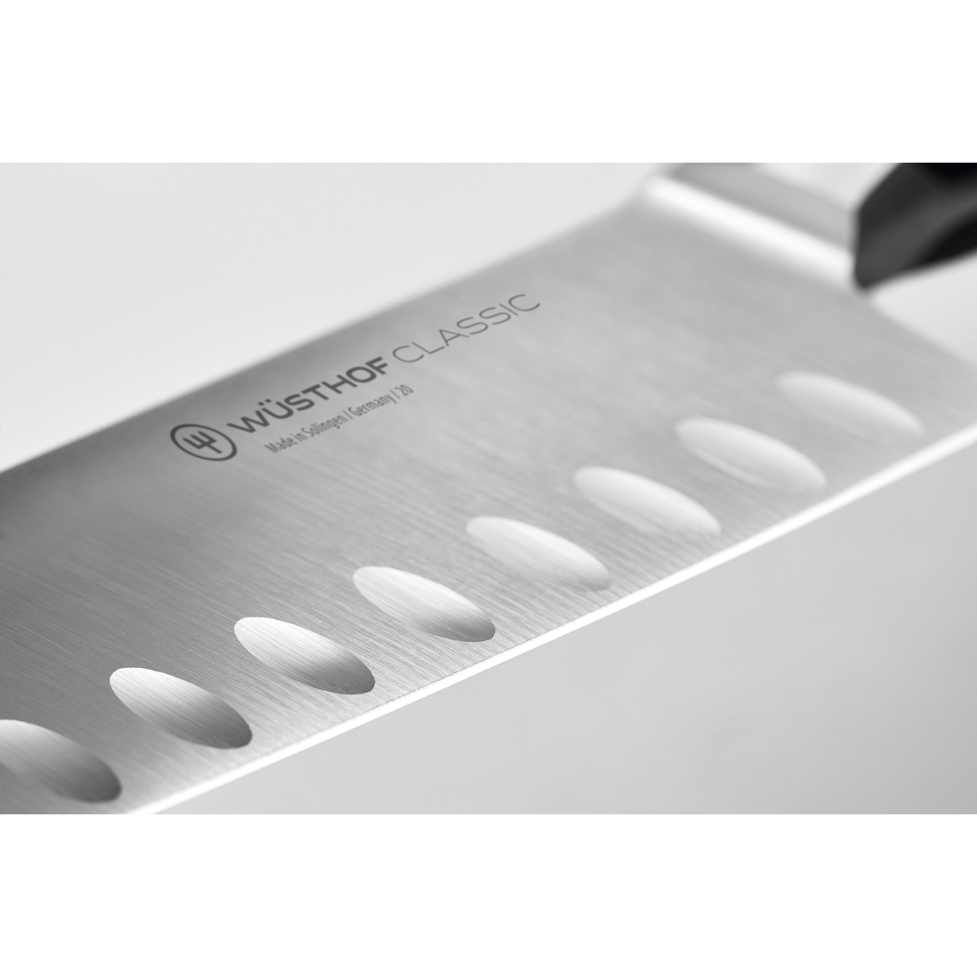 7" Classic Hollow Edge Santoku in Black