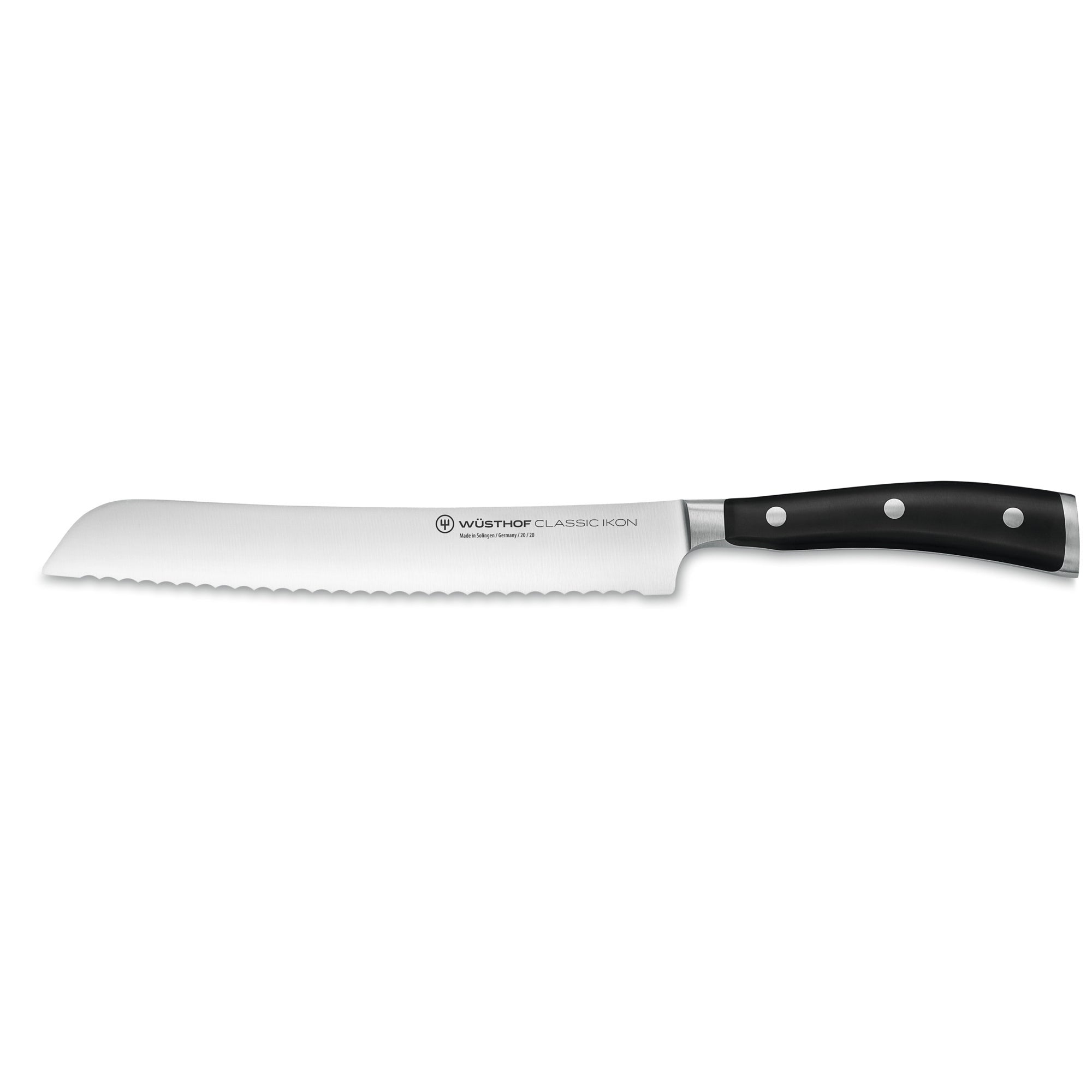 8" Classic Ikon Bread Knife in Black