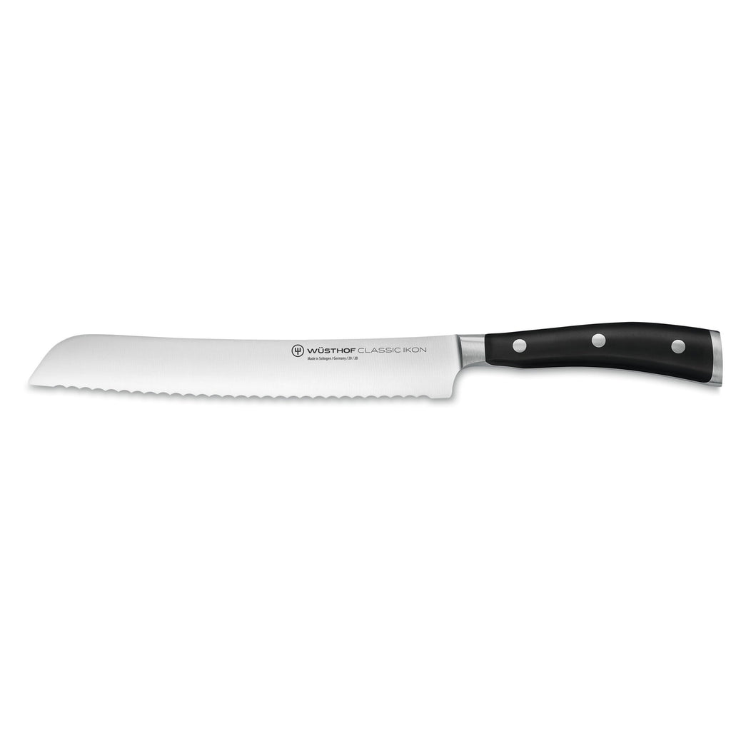 8" Classic Ikon Bread Knife in Black