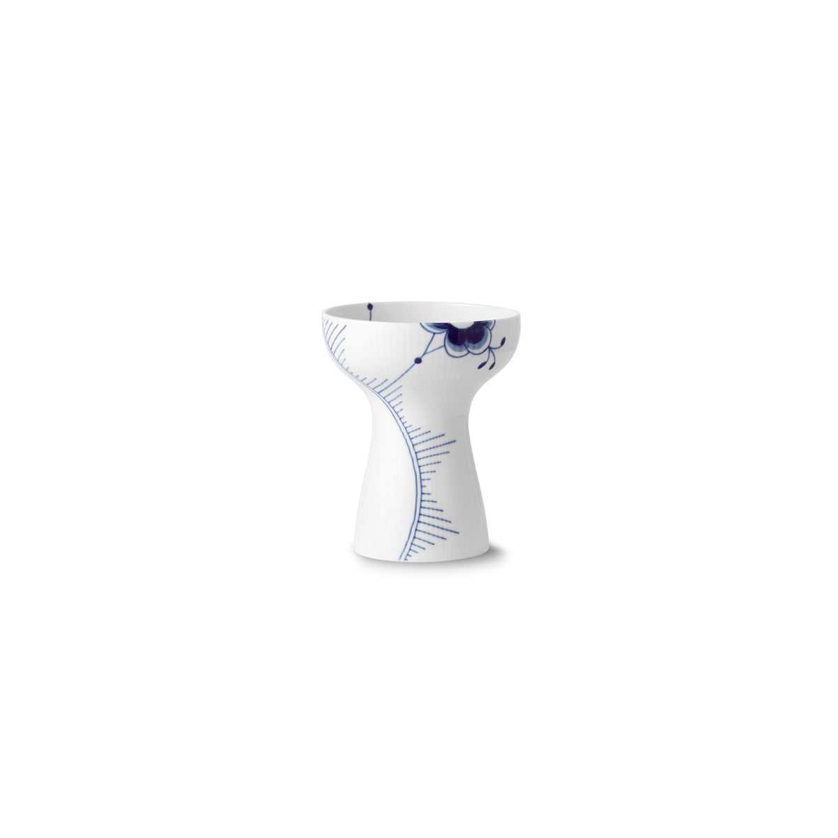 Blue Fluted Mega Open Vase 7.5"