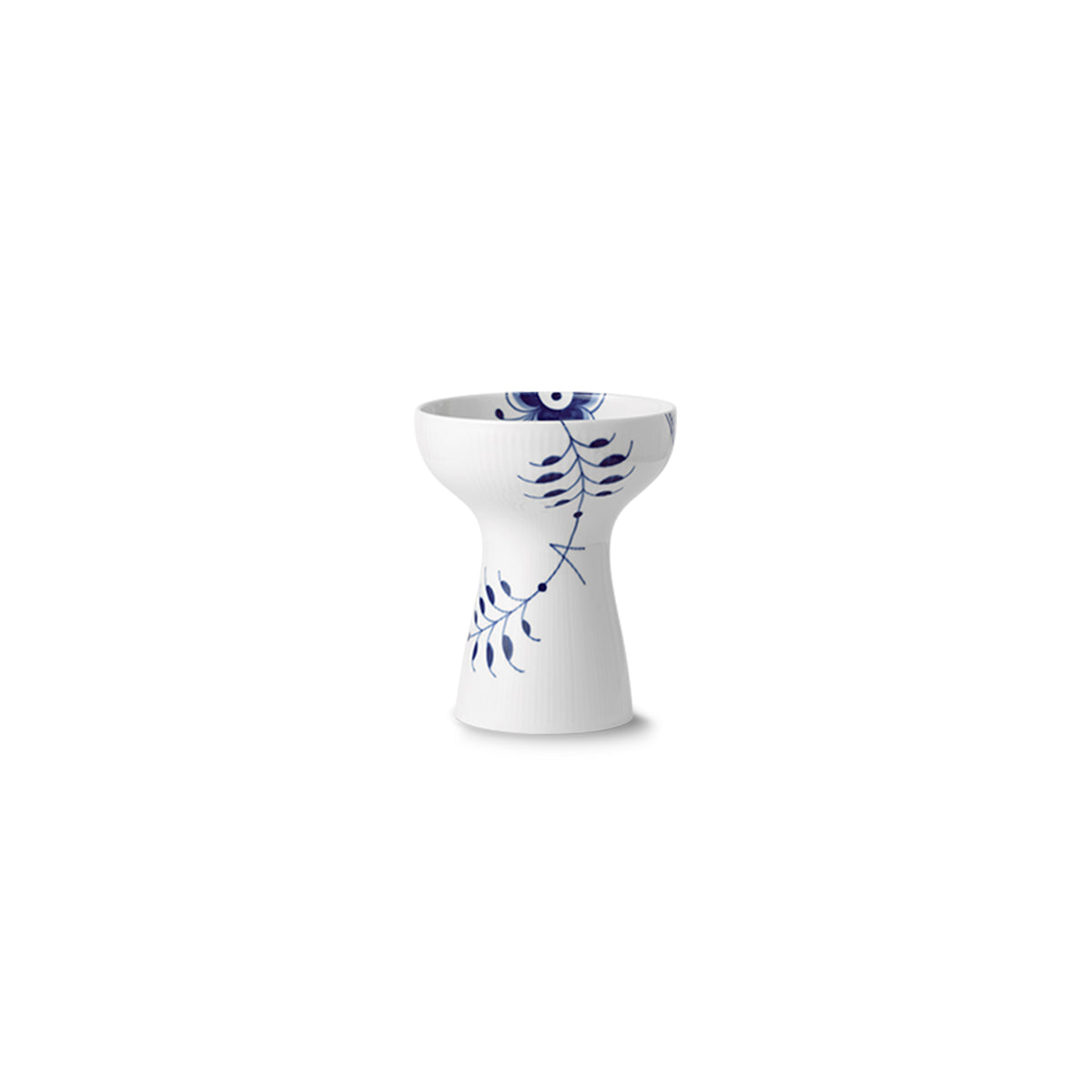 Blue Fluted Mega Open Vase 7.5"