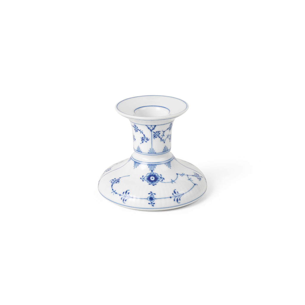 Blue Fluted Plain Candle Holder