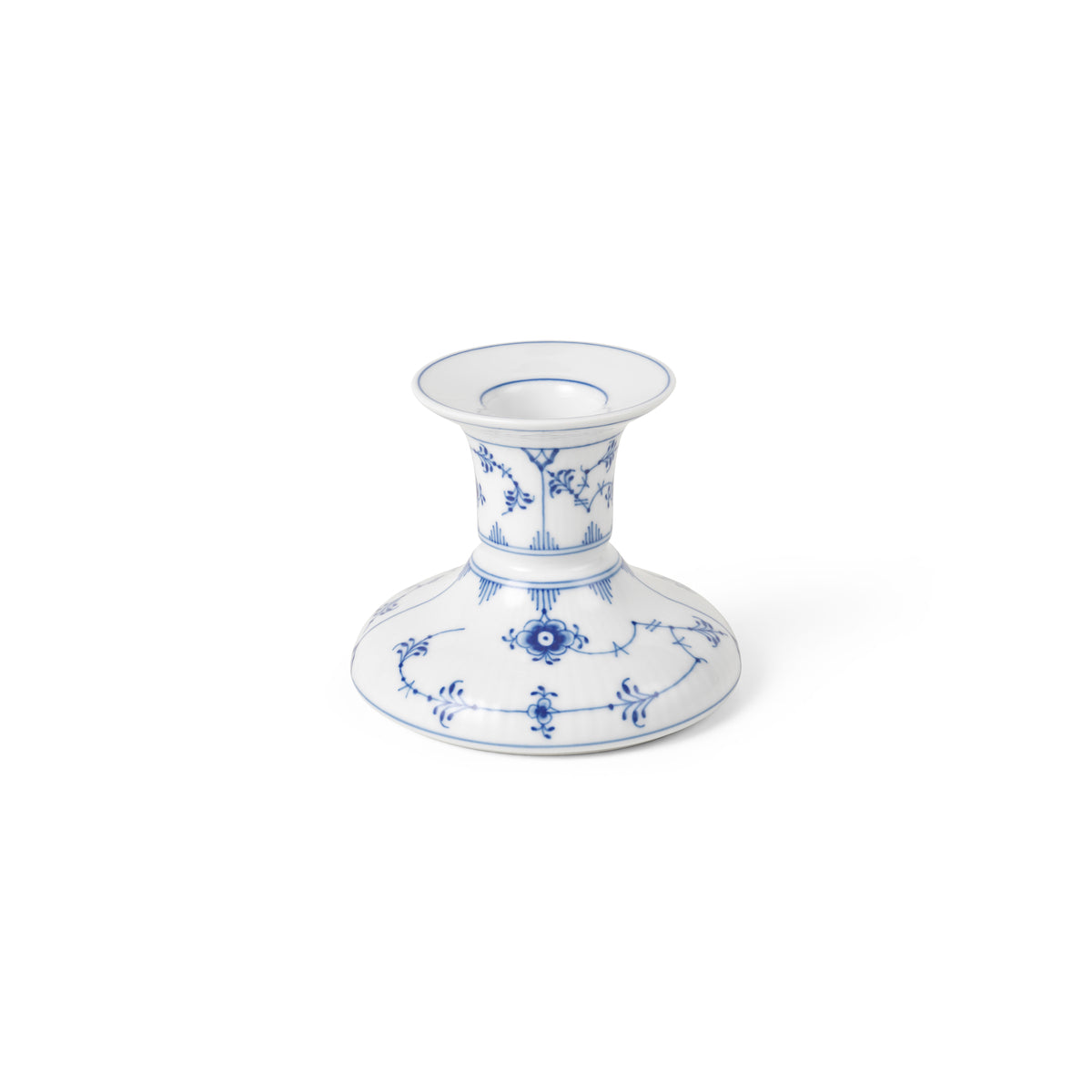 Blue Fluted Plain Candle Holder