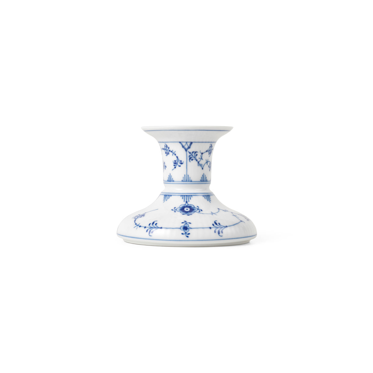 Blue Fluted Plain Candle Holder