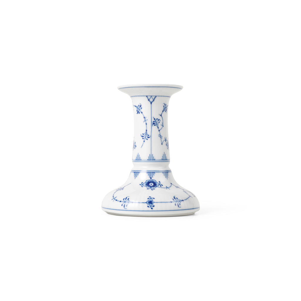 Blue Fluted Plain Candle Holder