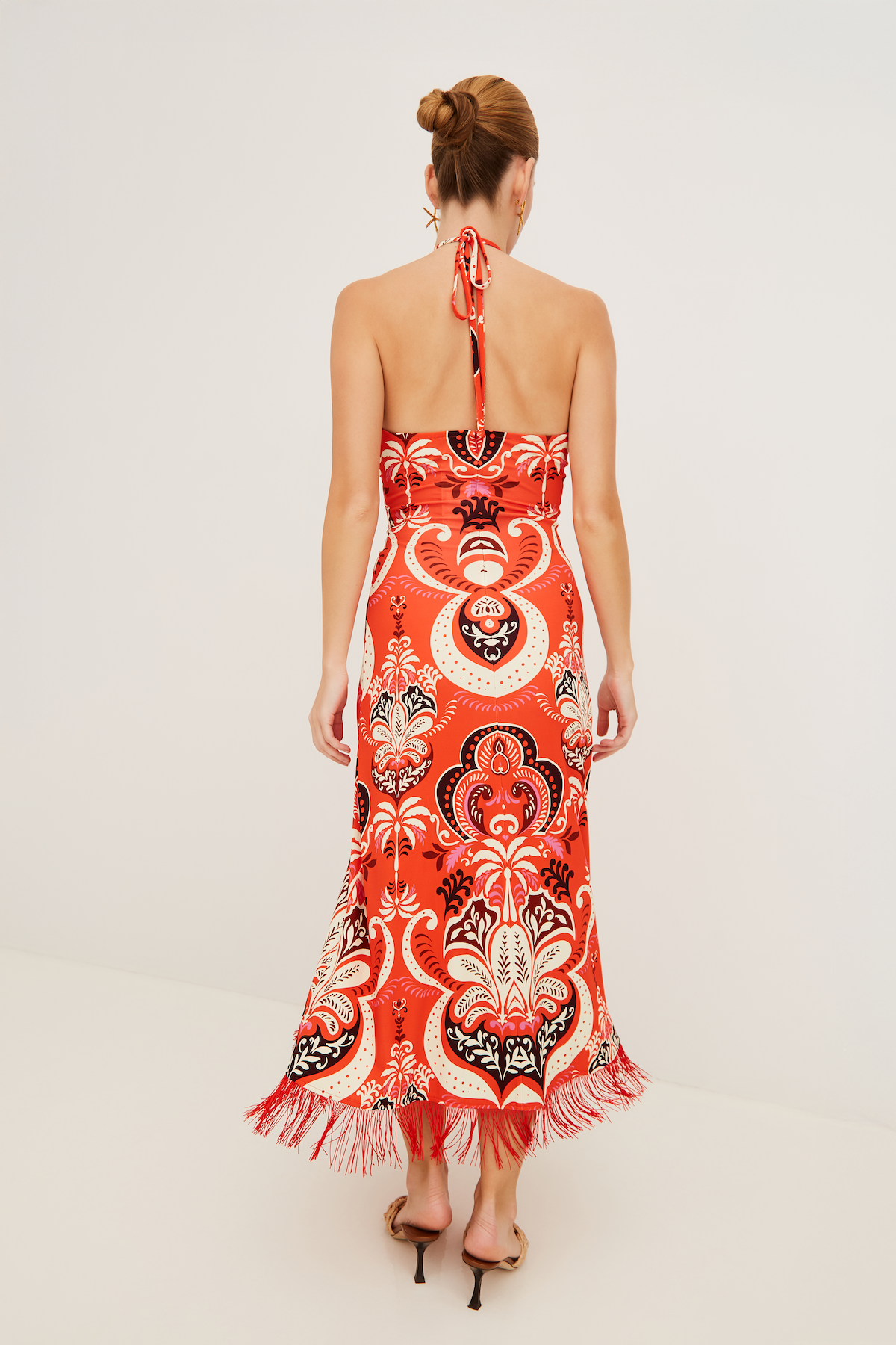 Shelter Island Dress in Palm Pavillion Coral